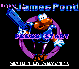 Super James Pond (USA) Title Screen